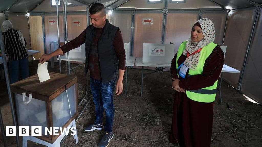 Palestinians in West Bank and some in Gaza vote in local elections