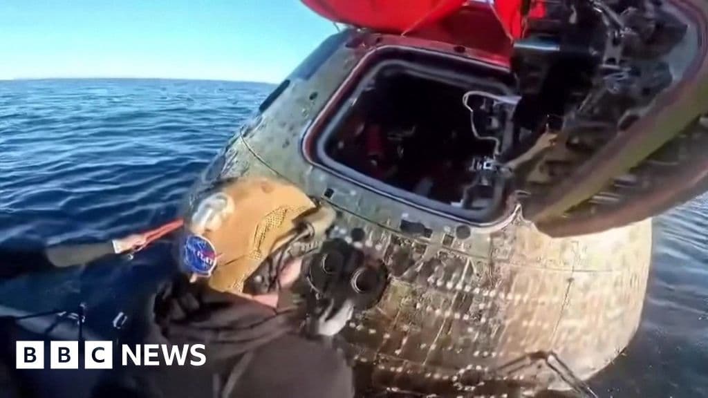 'Welcome home': Watch joyful reunion as Orion capsule opened after splashdown