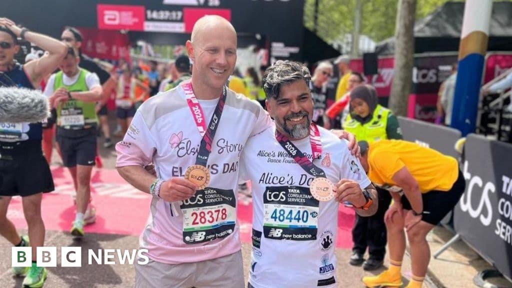 Southport dads finish London Marathon side by side