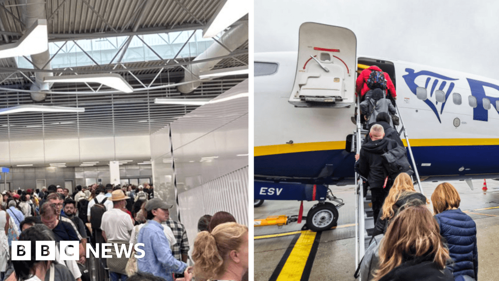 Passport 'mega queue' strands Ryanair passengers in Greece