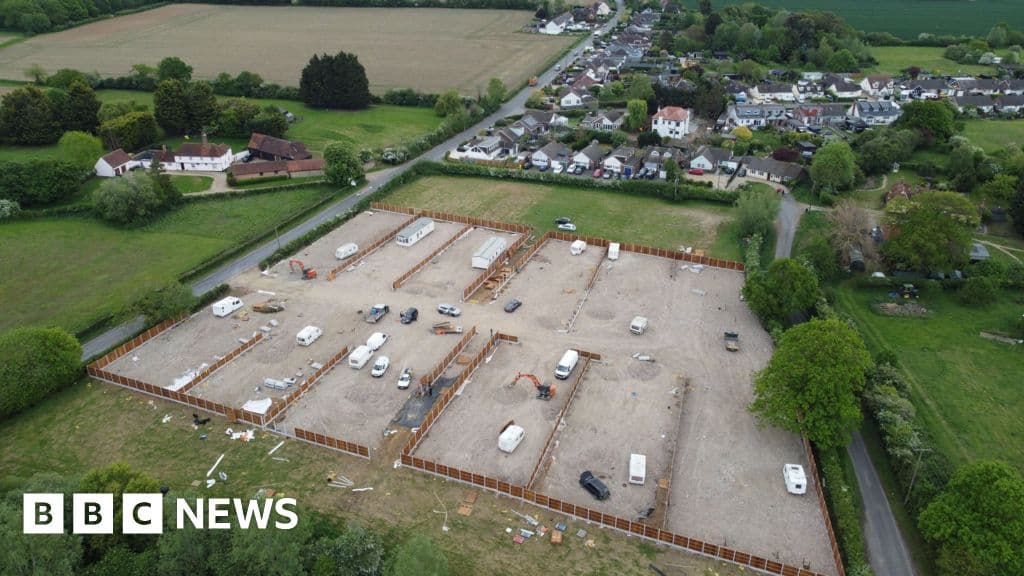 Four-acre traveller site 'illegally built at weekend'