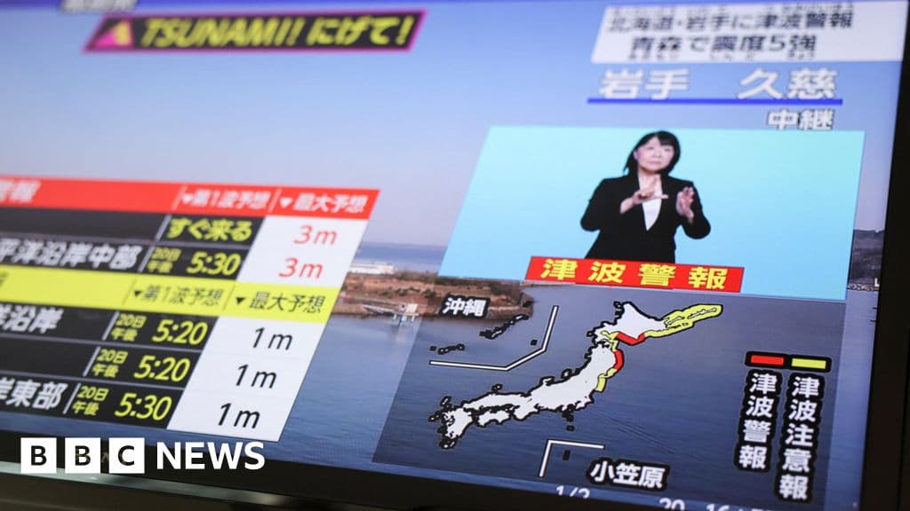 Japan on high alert for 'huge' second quake after issuing tsunami warning