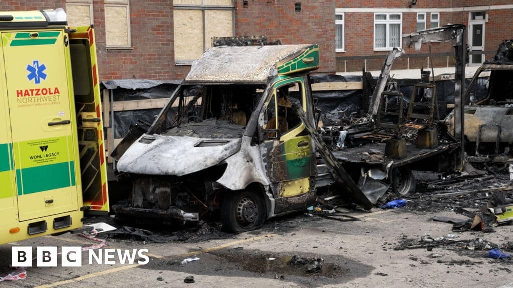 Ninth person arrested over Jewish ambulance arson