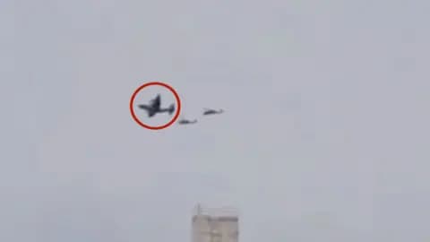 Three aircraft are seen in a blurry screengrab.