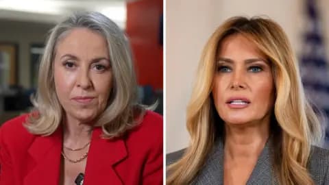 Sarah Smith and Melania Trump are pictured.