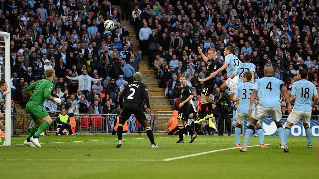 Ben Watson scores a header