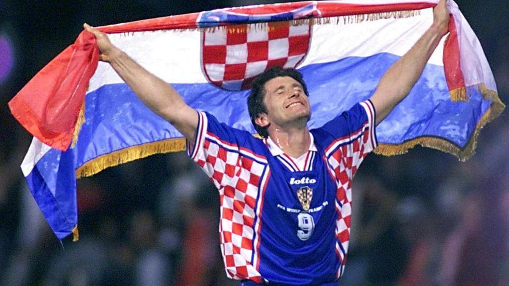 Davor Suker celebrates