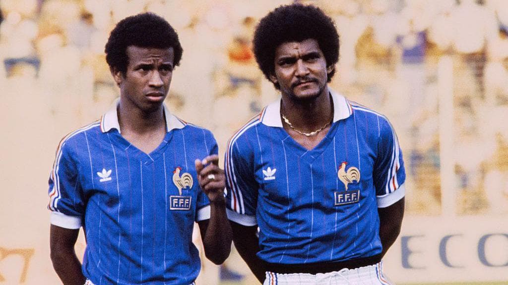France's Jean Tigana and Gerard Janvion