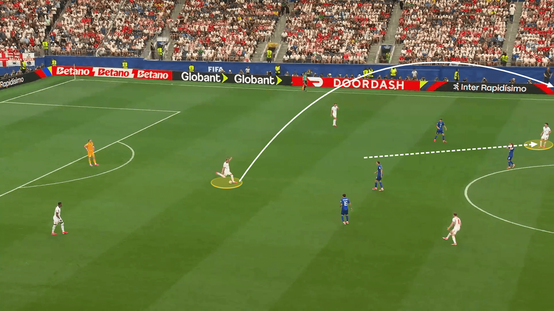 Screengrab from England v Croatia