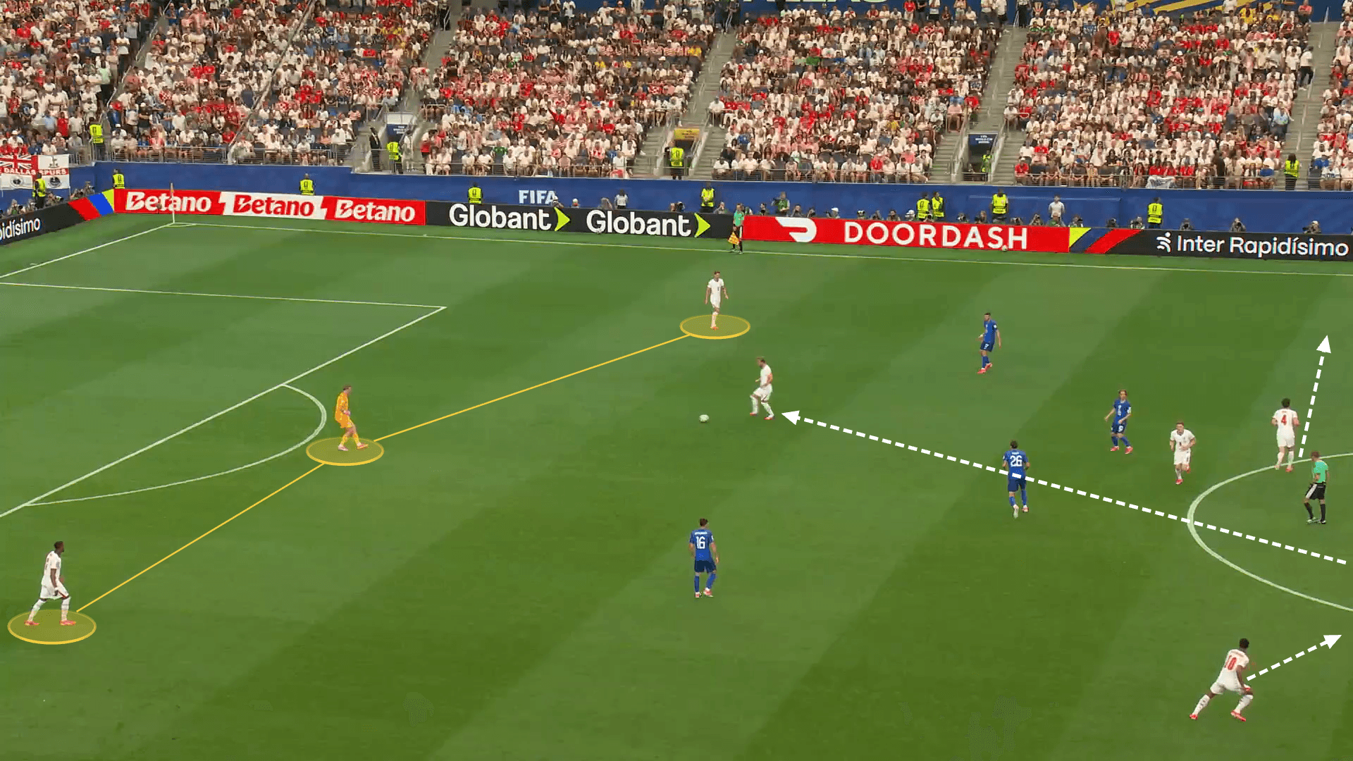 Screengrab from England v Croatia