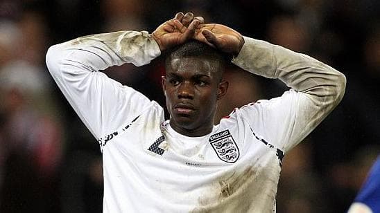 Micah Richards looks dejected after a dramatic late home defeat by Croatia meant England failed to qualify for Euro 2008