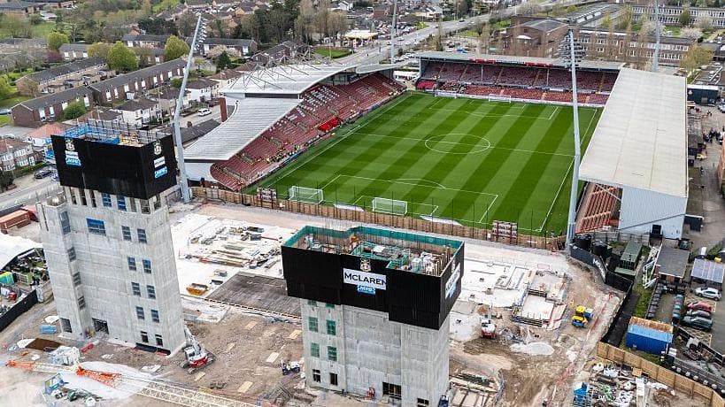 Construction work under way for a new stand at the ground