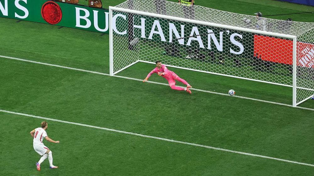Harry Kane scores a penalty in the FIFA World Cup 2026 Group L match between England and Croatia