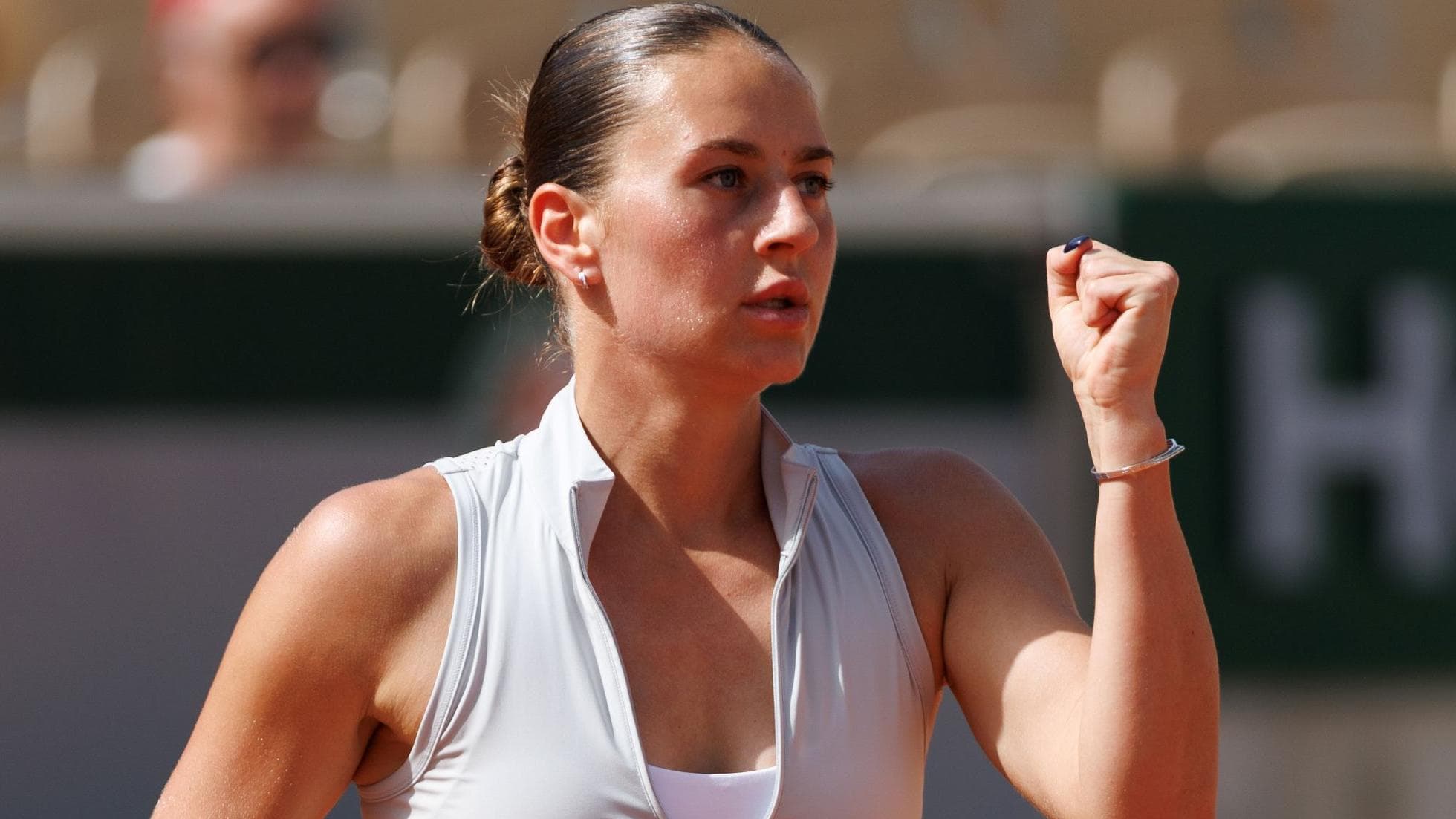 Emotional Kostyuk dedicates win to Ukraine