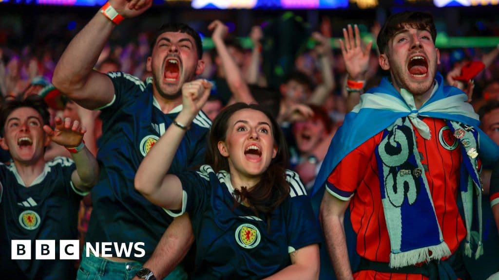 Jubilation as Scotland fans celebrate win