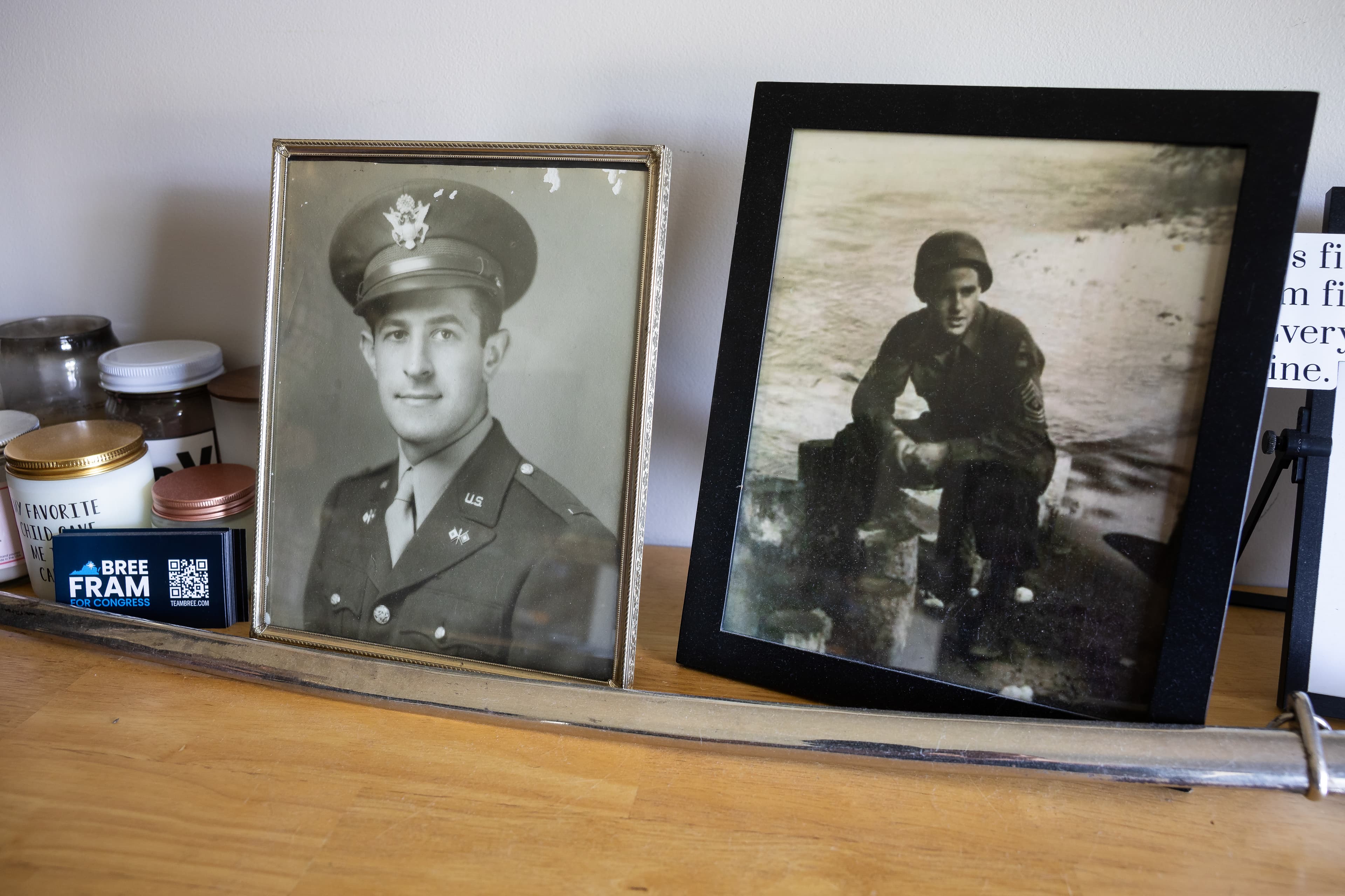 Bree Fram's grandfathers, Paul Fram, left, and Fred Hirsekorn, both served in the Army during World War II.